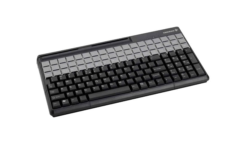 CHERRY SPOS G86-61410 - keyboard - with magnetic card reader - black