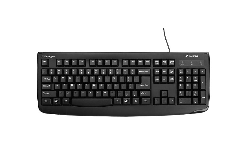 Kensington Pro Fit USB Washable Keyboard - keyboard - US - black