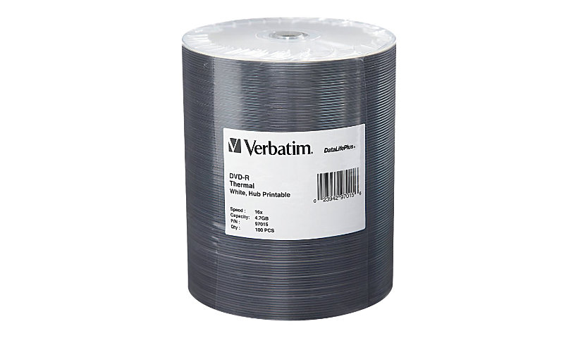 Verbatim DataLifePlus - DVD-R x 100 - 4.7 GB - storage media