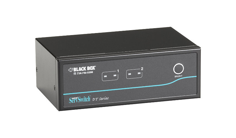 Black Box 2-Port DT Series Desktop KVM Switch Dual-Head DVI-D USB