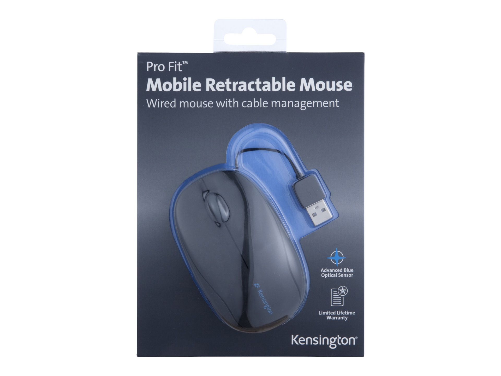 Thumbnail 3 of 3 for Kensington Pro Fit Retractable Mobile - mouse - USB - black
