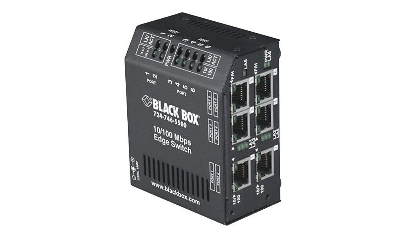 Black Box Heavy-Duty Edge Switch Hardened - switch - 6 ports