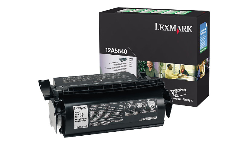 Lexmark Return Program 12A5840 Black Toper Cartridge