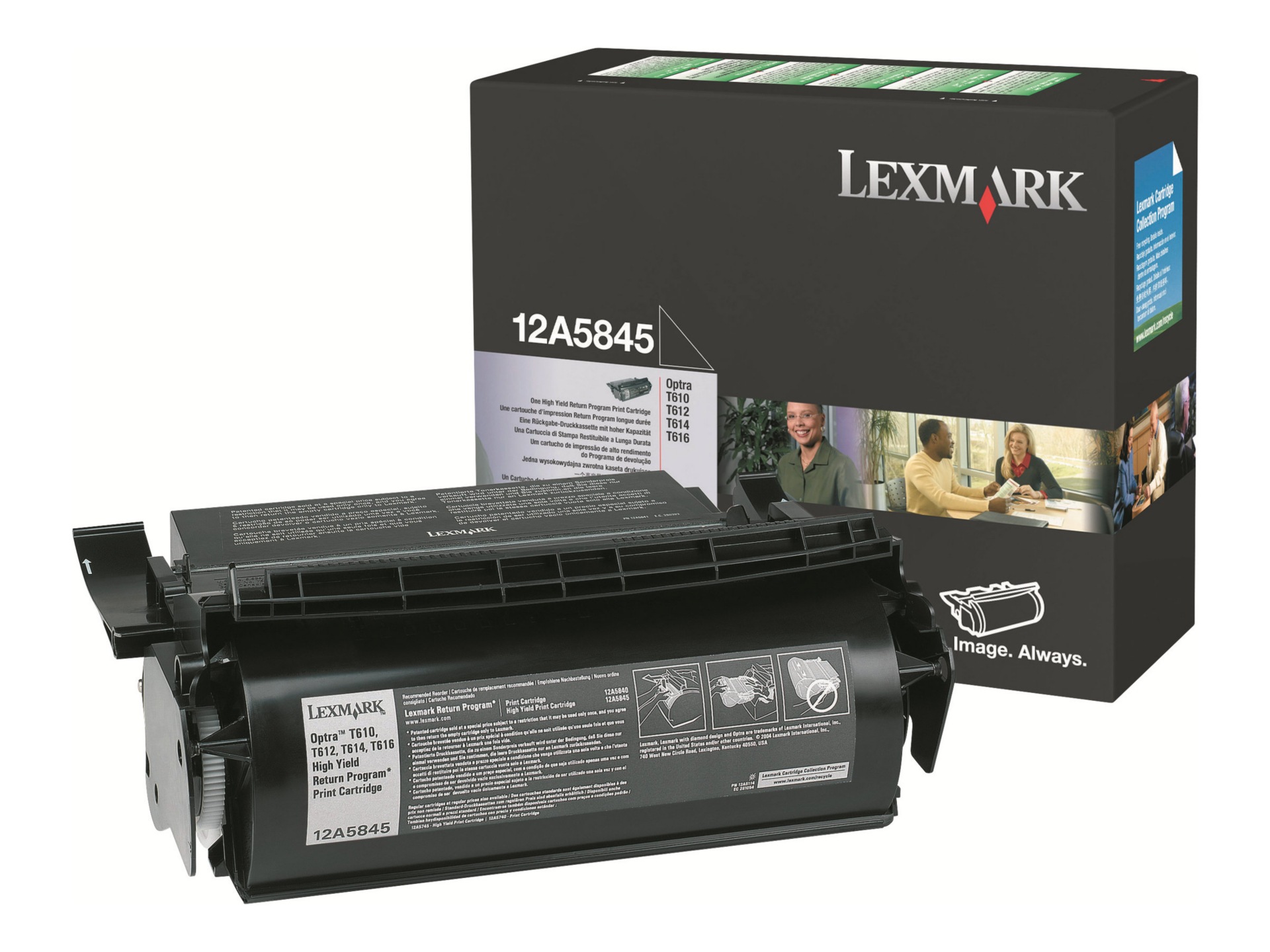 Lexmark Return Program 12A5845 Hi-Yield Black Toner Cartridge