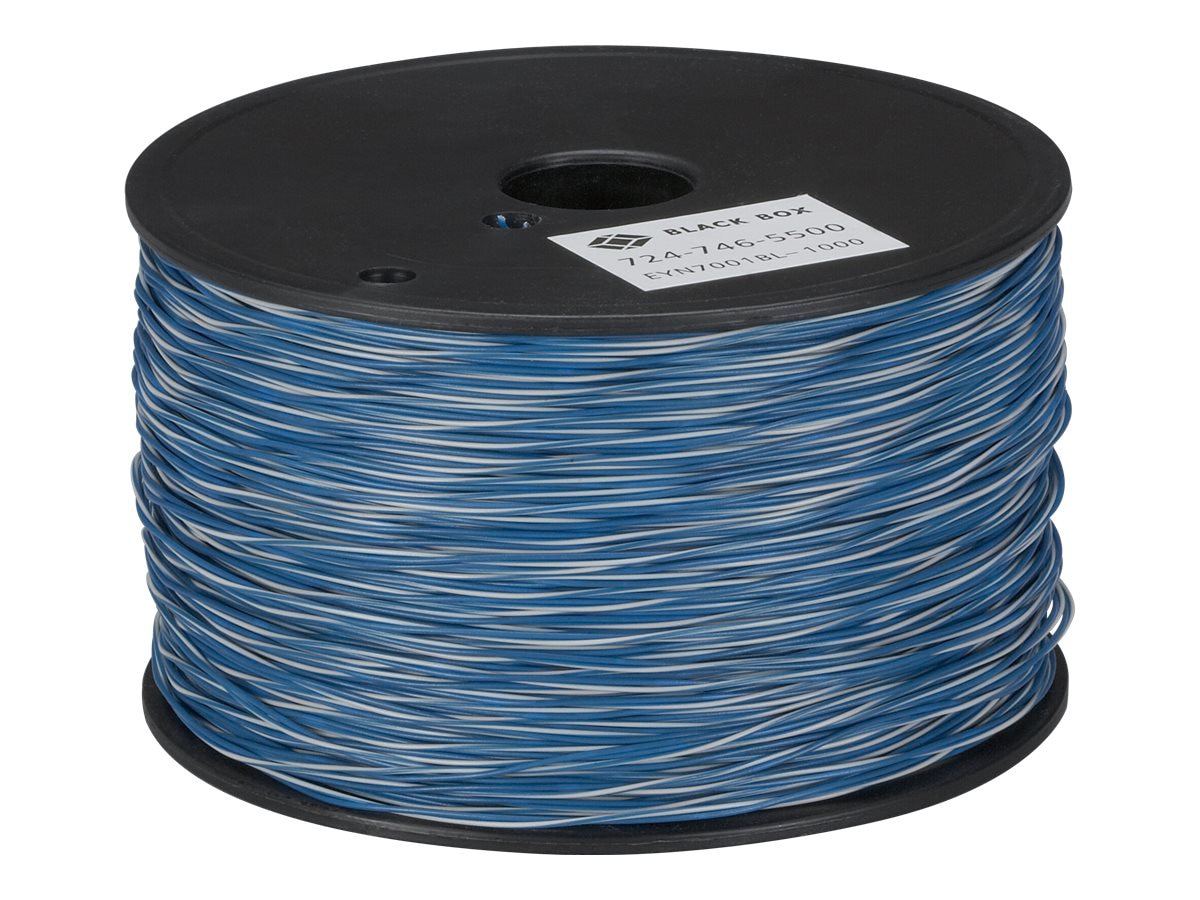 Black Box CAT5 Cross-Connect Wire - bulk cable - 304.8 m - white, blue