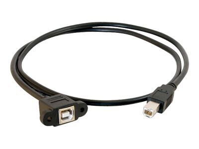 C2G Panel Mount Cable - USB cable - USB Type B to USB Type B - 3 ft