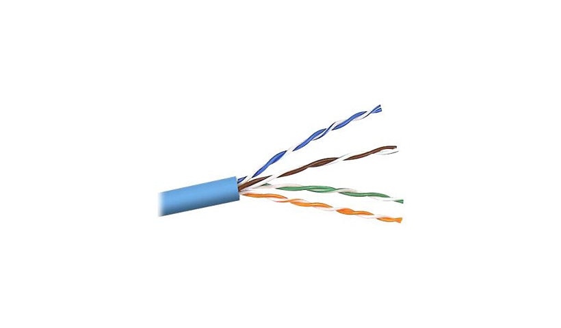 Belkin Cat5/Cat5e Bulk Cable, 500ft, Blue, Solid, PVC, UTP, 500'