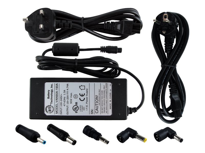 BTI 90W Universal AC Adapter for HP Compaq Elitebook,Mini,Evo, Probook,Tabl