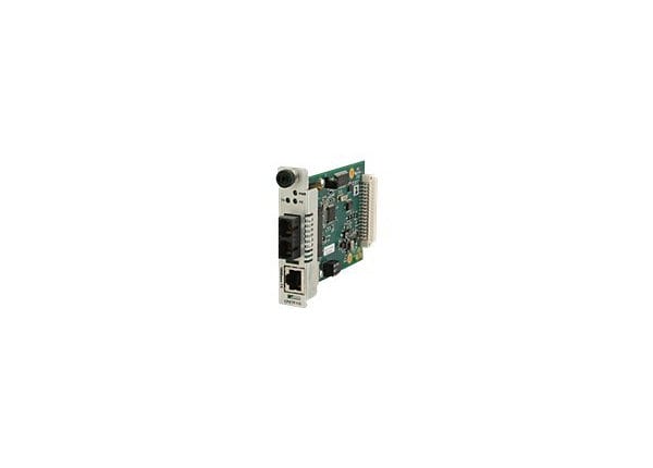 Transition Networks Point System Slide-In-Module Fast Ethernet Class A Media Converter - fiber media converter - 100Mb