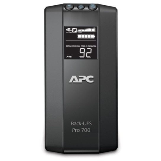 Thumbnail 2 of 13 for APC Back-UPS Pro, 700VA/420W, Tower, 120V, 6x NEMA 5-15R outlets, AVR, LCD, User Replaceable Battery
