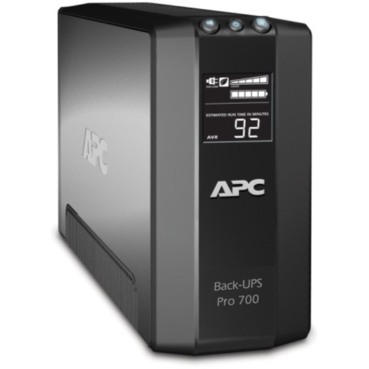Thumbnail 3 of 13 for APC Back-UPS Pro, 700VA/420W, Tower, 120V, 6x NEMA 5-15R outlets, AVR, LCD, User Replaceable Battery