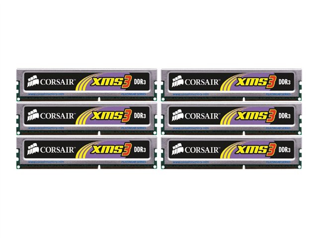 Corsair XMS3 - DDR3 - 12 GB : 6 x 2 GB - DIMM 240-pin