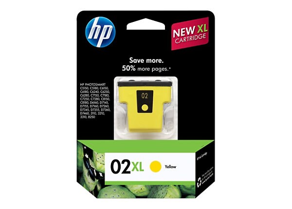 HP 02XL Yellow High Yield Ink Cartridge