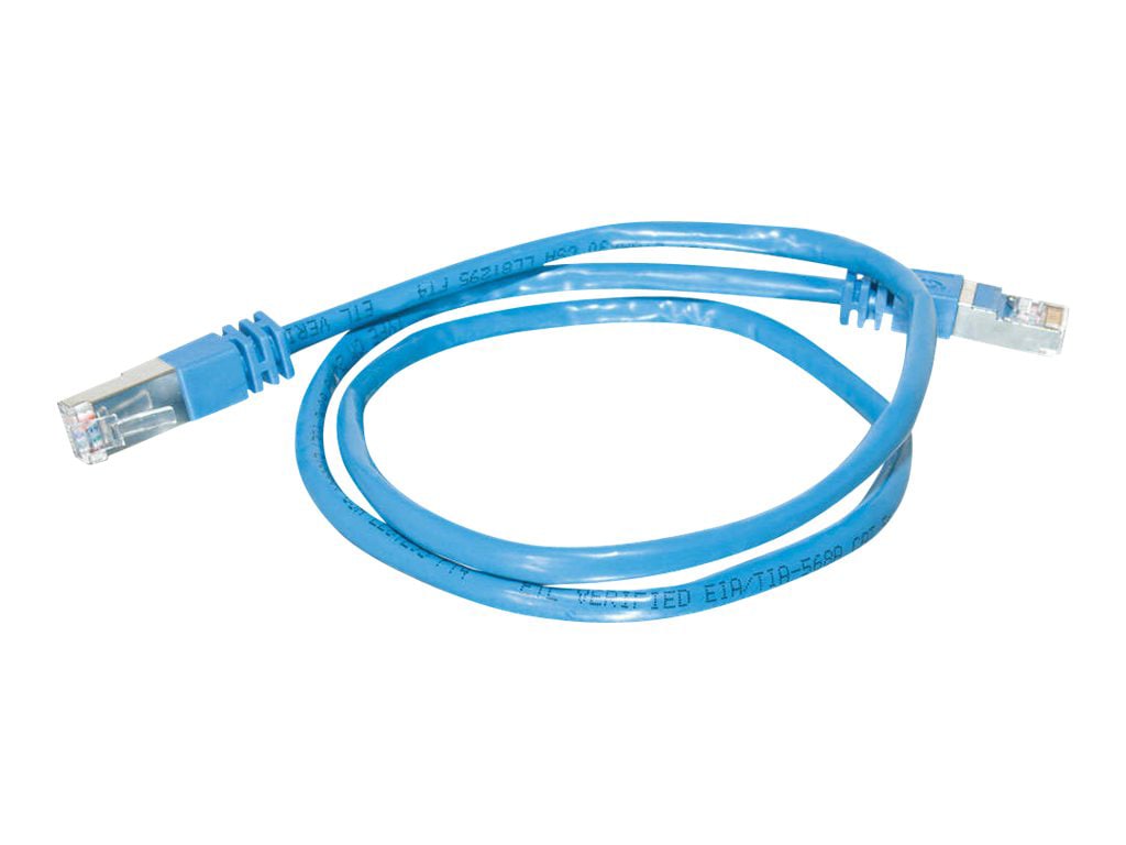 C2G 150ft Cat5e Snagless Shielded (STP) Ethernet Network Patch Cable - Blue - patch cable - 150 ft - blue