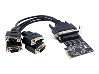 StarTech.com 4 Port RS232 PCI Express Serial Card w/ Breakout Cable - serial adapter - 4 ports