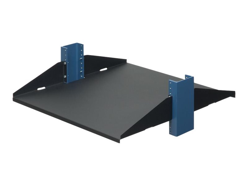 Rack Solutions 2U 2Post Center Mount Solid Shelf 20in (D) - Flanged Up