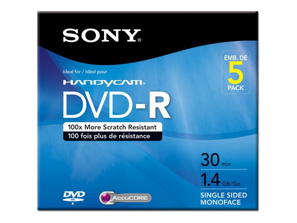 Sony DMR30R1H - DVD-R (8cm) x 5 - 1.4 GB - storage media