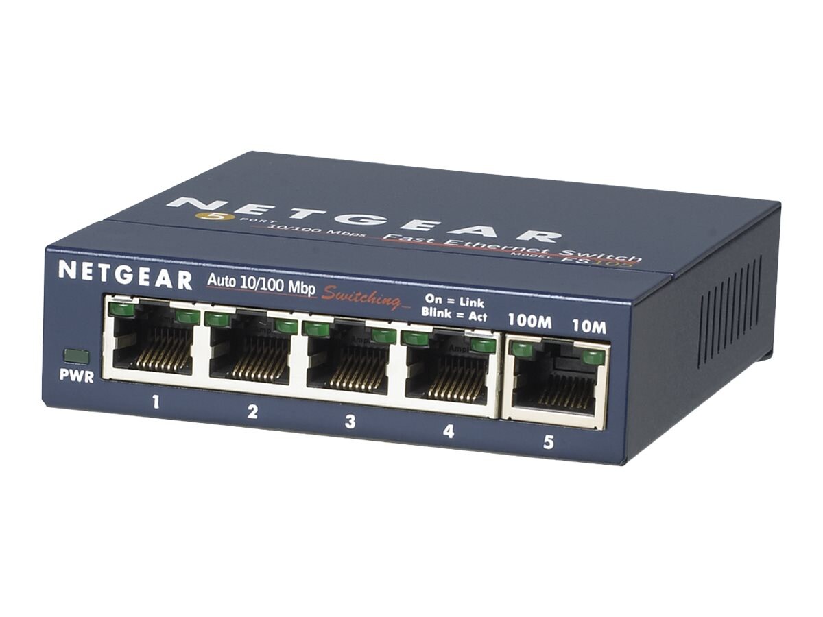 NETGEAR 5-Port Fast Ethernet Unmanaged Switch (FS105NA)
