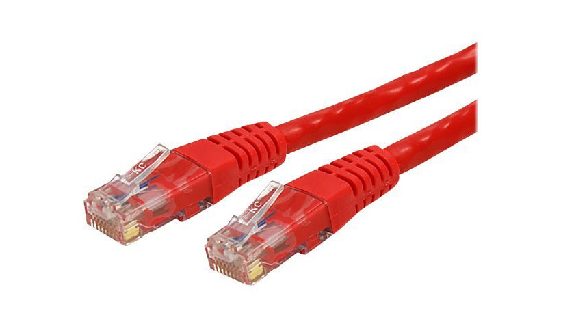 StarTech.com CAT6 Ethernet Cable 10' Red 650MHz Molded Patch Cord PoE++