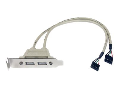 StarTech.com 2 Port USB A Female Low Profile Slot Plate Adapter