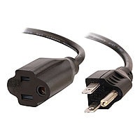 C2G 12ft Power Extension Cord - Outlet Saver - 18 AWG - NEMA 5-15P to 5-15R
