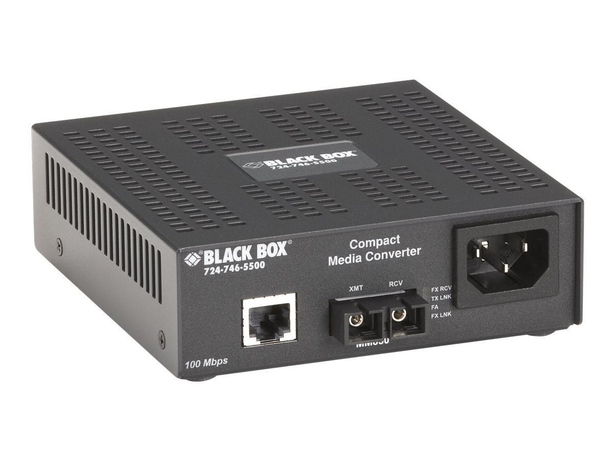 Black Box Compact Media Converter - fiber media converter - 100Mb LAN