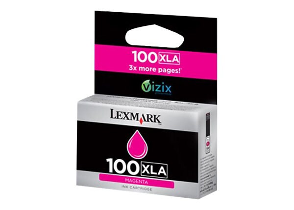 Lexmark Cartridge No. 100XLA - High Yield - magenta - original - ink cartridge