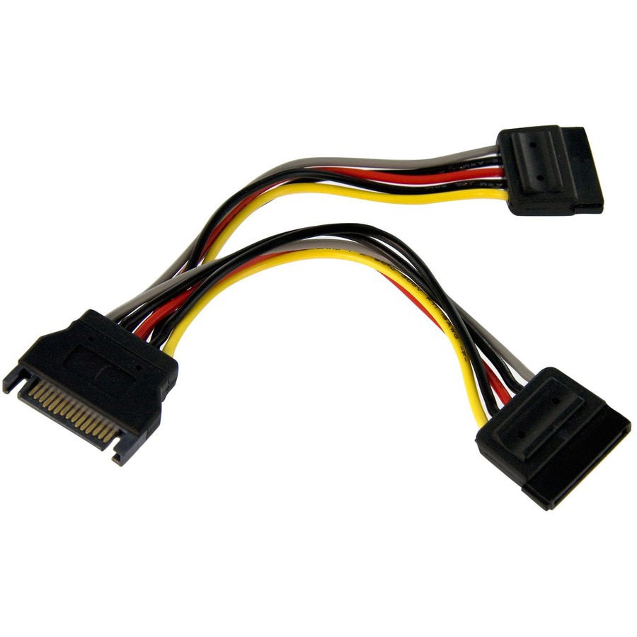 StarTech.com 6in SATA Power Y Splitter Cable Adapter - M/F - Power splitter - SATA power (M) to SATA power (F) - 6 in