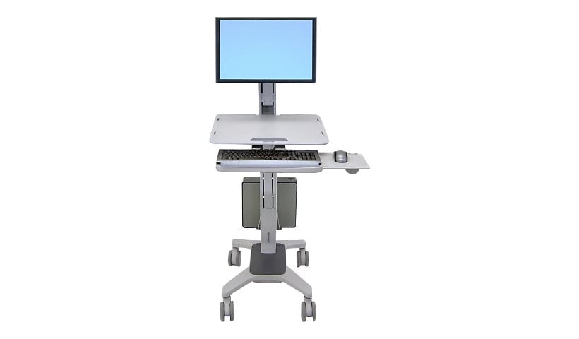 Ergotron WorkFit C-Mod Single Display Sit-Stand Workstation - cart