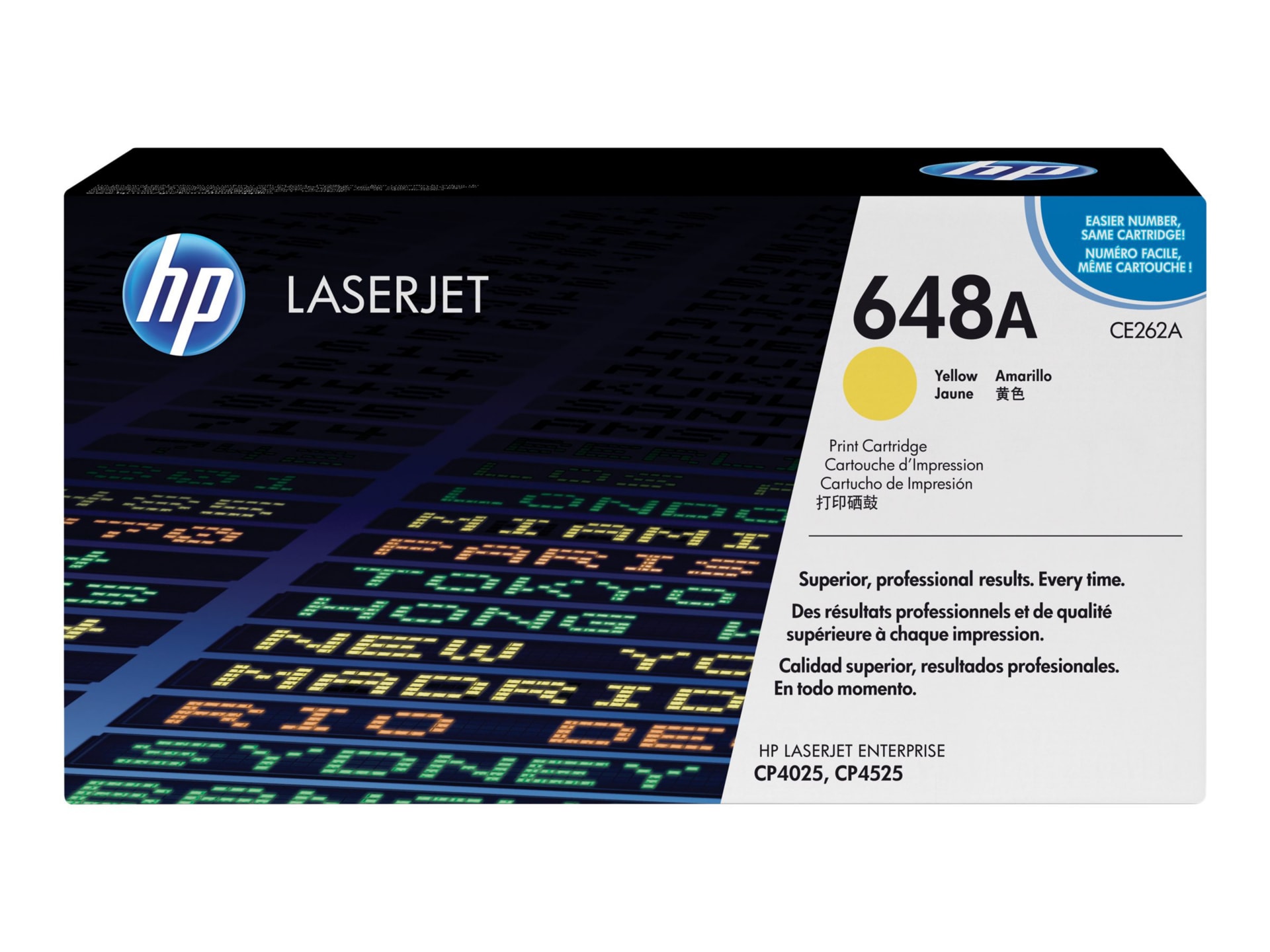 HP 648A (CE262A) Original Standard Yield Laser Toner Cartridge - Single Pack - Yellow - 1 Each