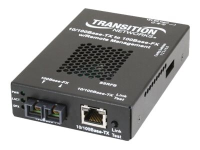 Transition Networks Stand-Alone 10/100 Bridging - fiber media converter - 10Mb LAN, 100Mb LAN