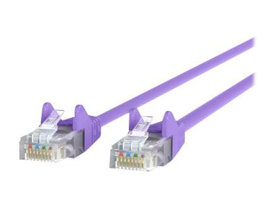 Belkin Cat5e/Cat5 7ft Purple Snagless Ethernet Patch Cable, PVC, UTP, 24 AWG, RJ45, M/M, 350MHz, 7'