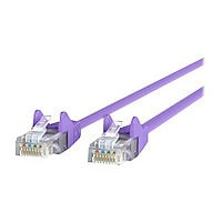 Belkin Cat5e/Cat5 7ft Purple Snagless Ethernet Patch Cable, PVC, UTP, 24 AWG, RJ45, M/M, 350MHz, 7'