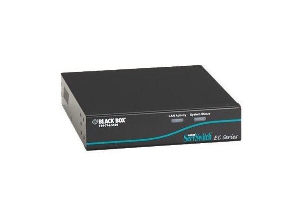 Black Box ServSwitch EC with Built-In IP for PS/2 and USB Servers and USB Consoles - KVM switch - 4 ports