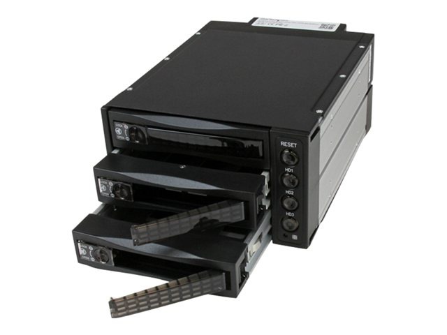 StarTech.com Hot Swap SATA/SAS Backplane RAID Bays 3 Hard Drive Mobile Rack