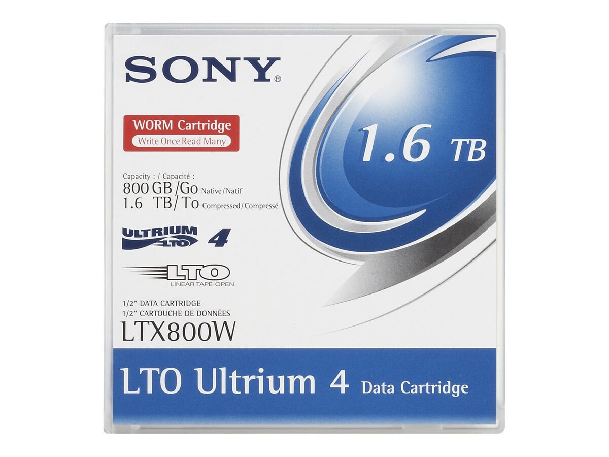 Sony LTX800W - LTO Ultrium WORM 4 x 1 - 800 GB - storage media