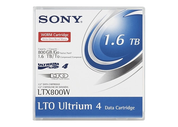 Sony LTX800W - LTO Ultrium WORM 4 x 1 - 800 GB - storage media