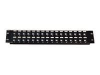 C2G 16-Port Patch Panel - Blank Keystone - 1U - 19" - patch panel - 1U - 19
