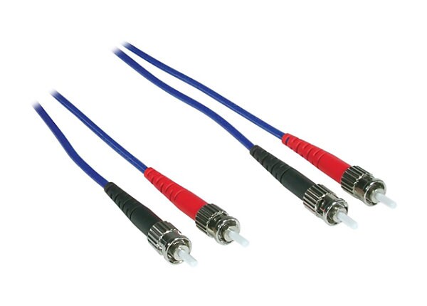 C2G 3m ST-ST 62.5/125 OM1 Duplex Multimode PVC Fiber Optic Cable - Blue - patch cable - 10 ft - blue