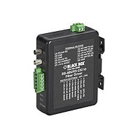Black Box Industrial DIN Rail RS-232/RS-422/RS-485-Fiber Driver - short-hau