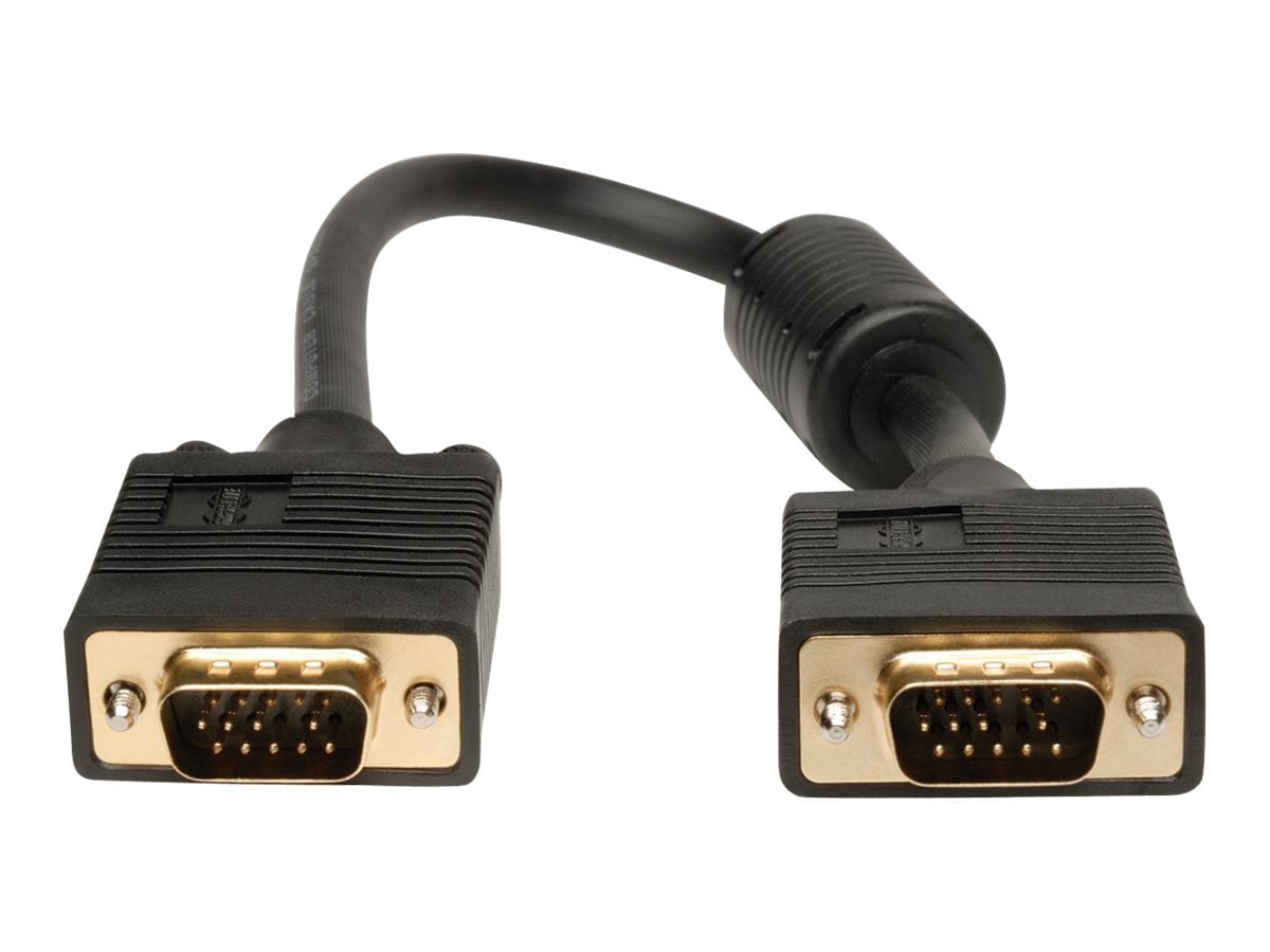 Eaton Tripp Lite Series VGA High-Resolution RGB Coaxial Cable (HD15 M/M), 1 ft. (0.31 m) - VGA cable - 1 ft
