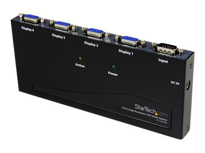 StarTech.com 4 Port High Resolution VGA Video Splitter - 300 MHz