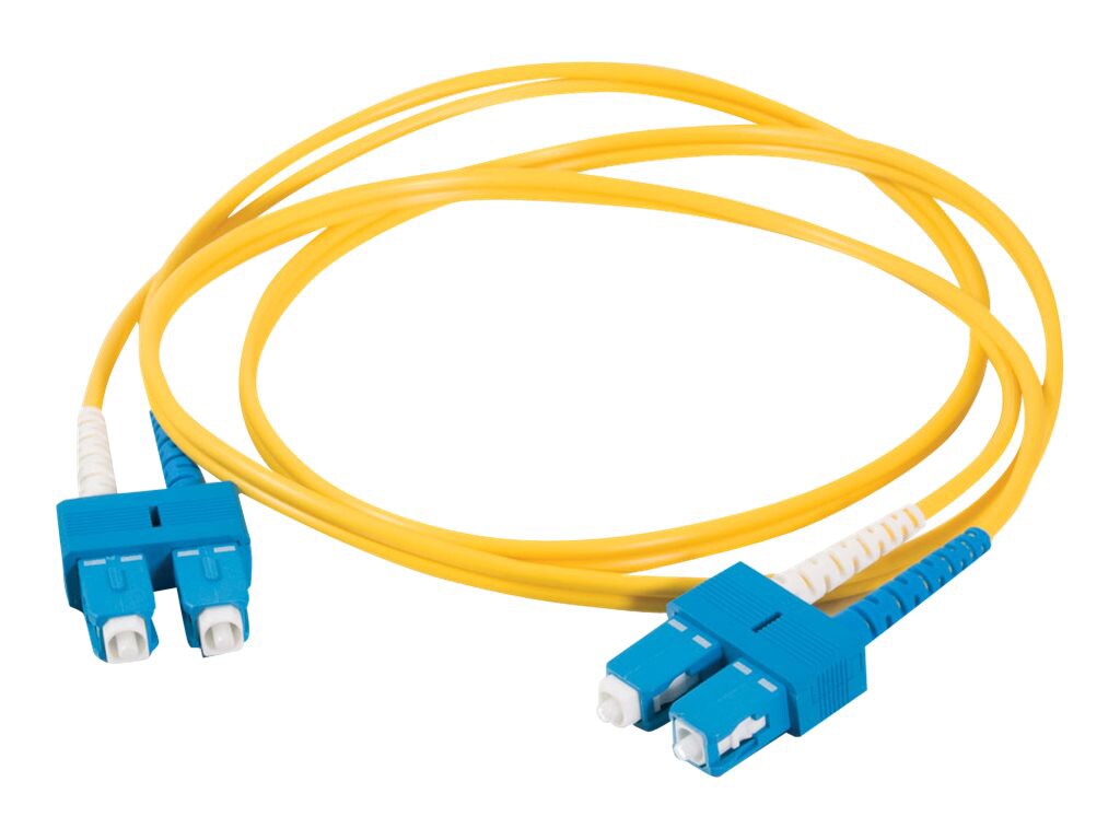 C2G 20m SC-SC 9/125 Duplex Single Mode OS2 Fiber Cable - Yellow - 65ft - pa