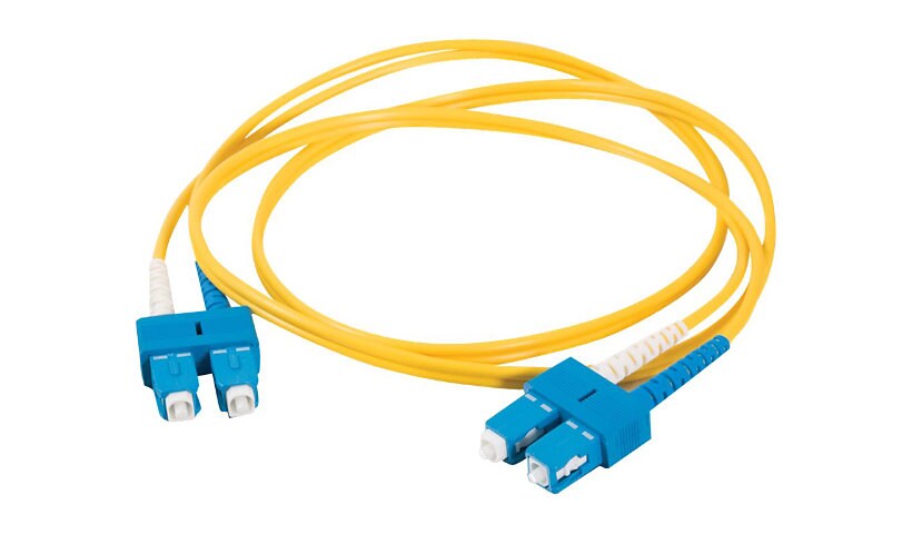 C2G 20m SC-SC 9/125 Duplex Single Mode OS2 Fiber Cable - Yellow - 65ft - pa