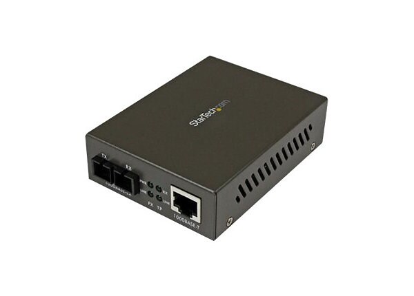 StarTech.com Gigabit Single-Mode Fiber Ethernet Media Converter SC - fiber