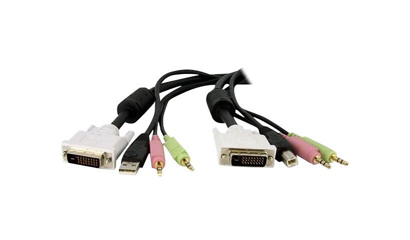 StarTech.com 4-in-1 Cable for KVMs with Dual Link DVI and USB - Audio & Mic