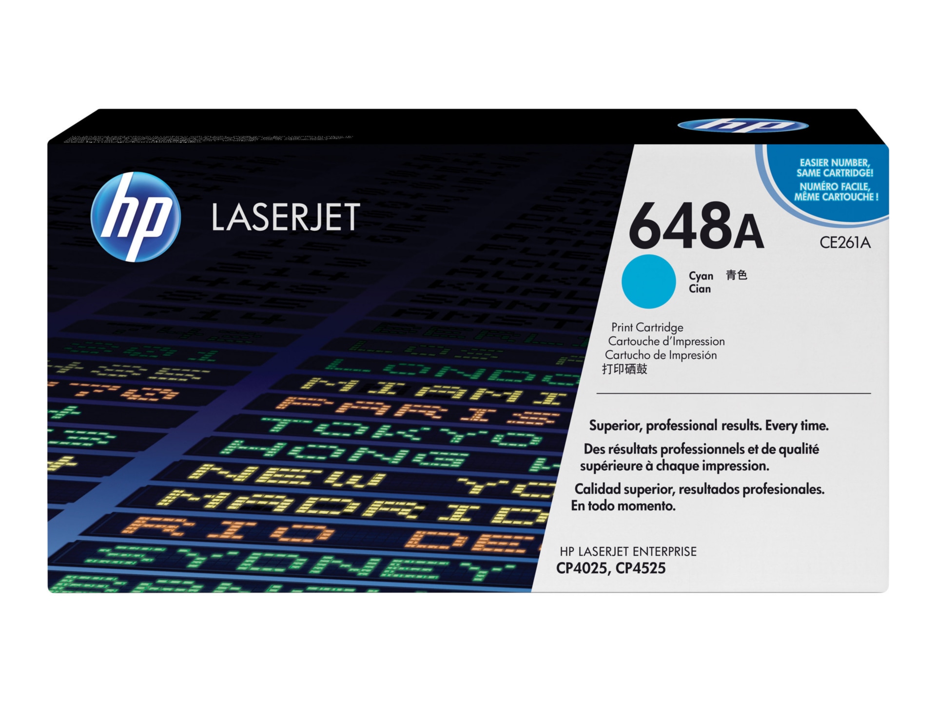 HP 648A (CE261A) Original Standard Yield Laser Toner Cartridge - Single Pack - Cyan - 1 Each