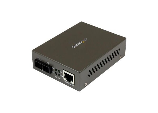 StarTech.com 1000 Mbps Gigabit Fiber Ethernet Media Converter SC - fiber media converter