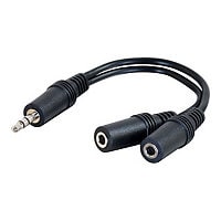C2G 6in 3.5mm Y-Cable - 3.5mm (1) to 3.5mm (2) - M/F - audio adapter - 15 c