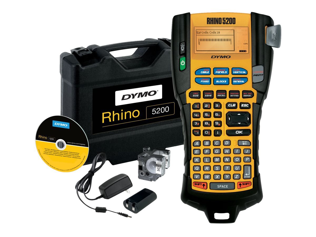 Thumbnail 3 of 17 for DYMO Rhino 5200 Hard Case Kit - labelmaker - B/W - thermal transfer
